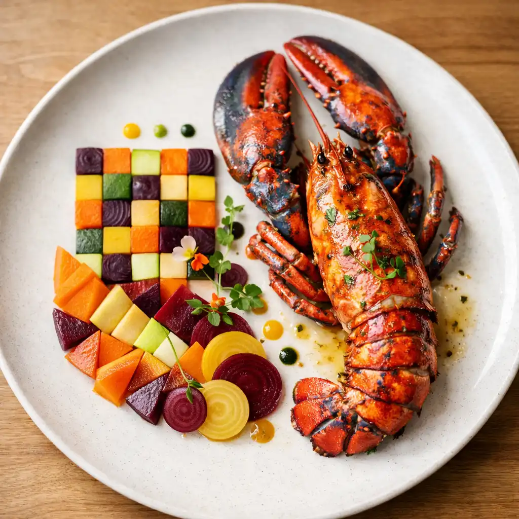 Création gastronomique autour d'une viande rôtie